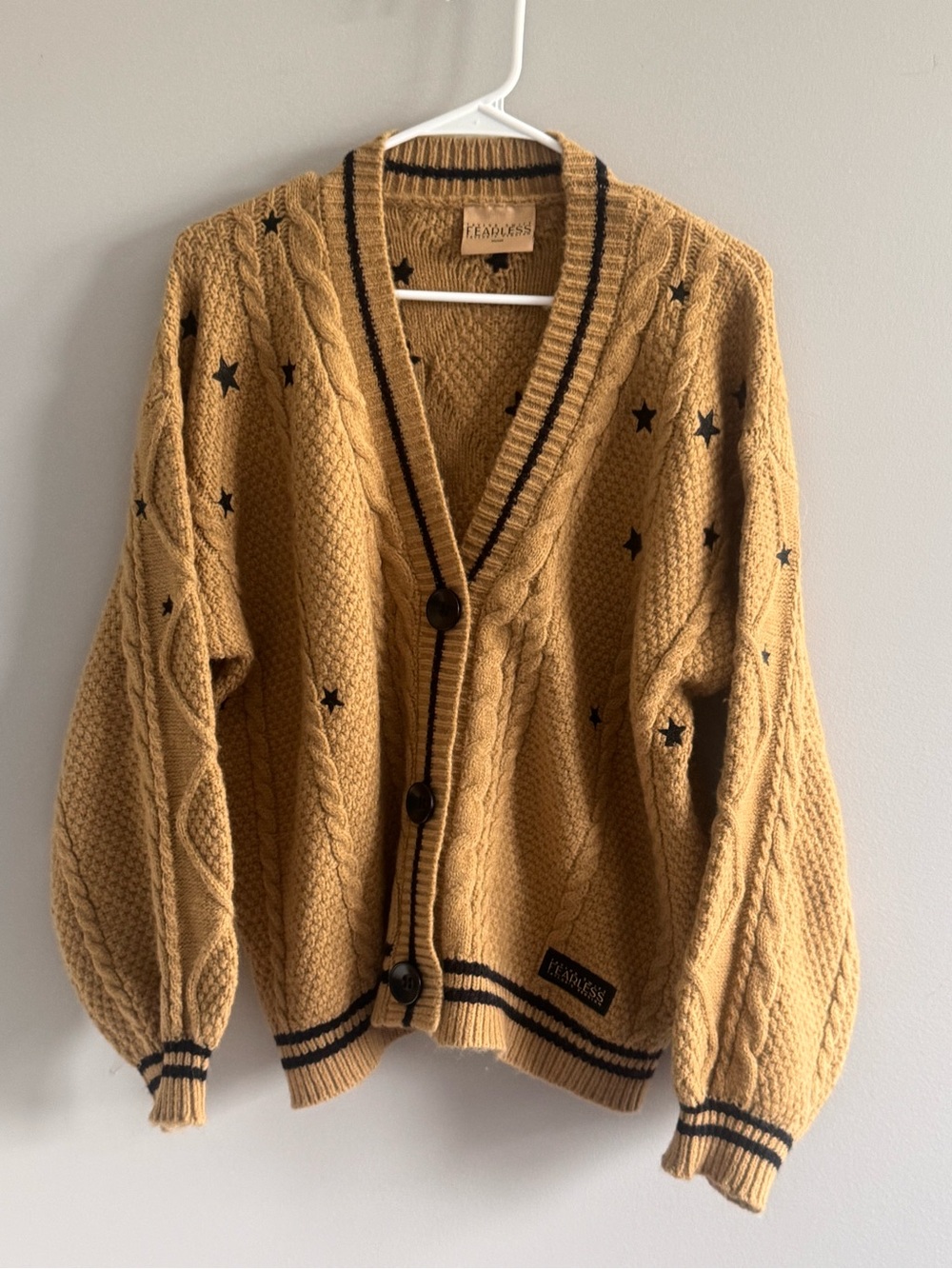 Taylor Swift Fearless Taylor's Version‎ Star Cable Knit Cardigan XS/S